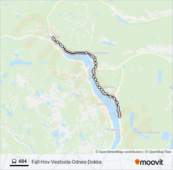 484 bus Line Map