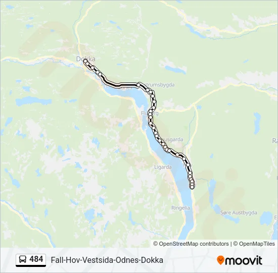 484 Bus Line Map