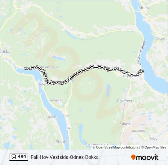 484 bus Line Map