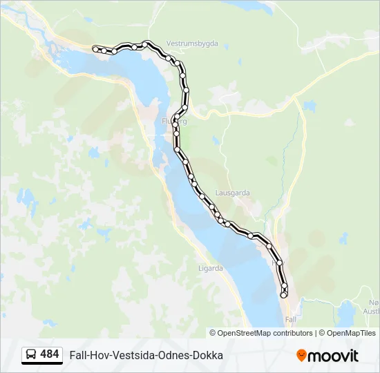 484 Bus Line Map