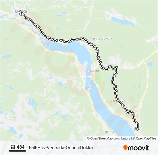 484 Bus Line Map