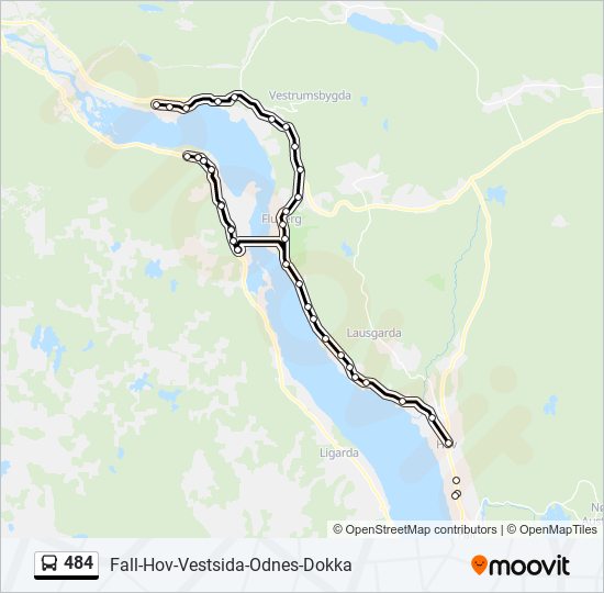 484 bus Line Map