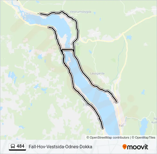 484 Bus Line Map
