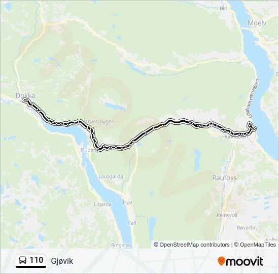 110 Bus Line Map