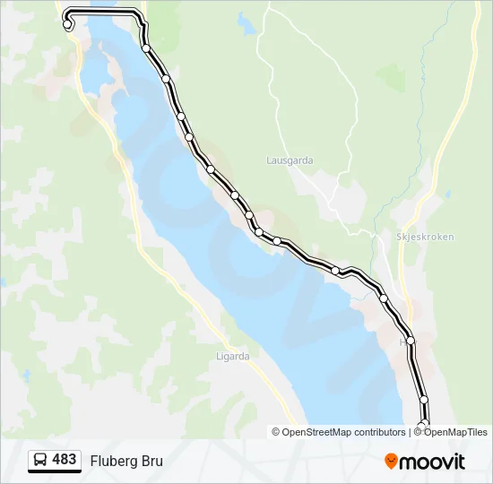 483 Bus Line Map
