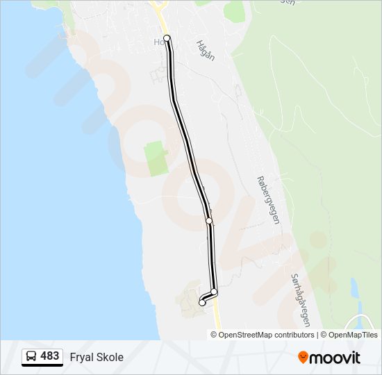 483 Bus Line Map