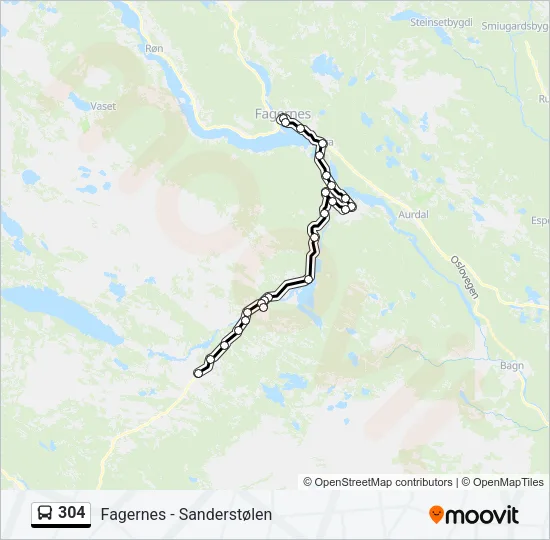 304 Bus Line Map