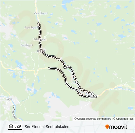 329 Bus Line Map