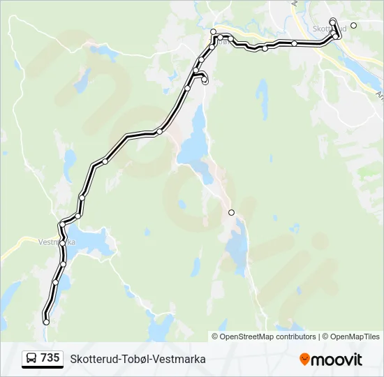 735 Bus Line Map