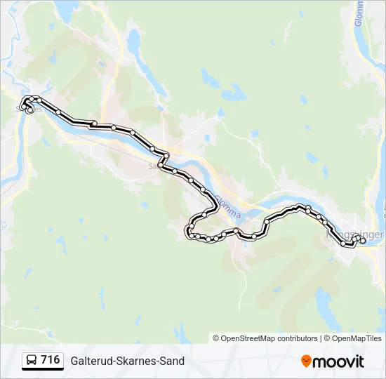 716 Bus Line Map