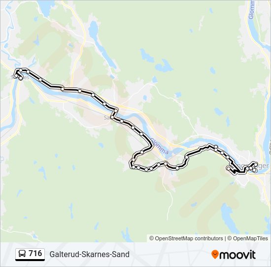 716 bus Line Map