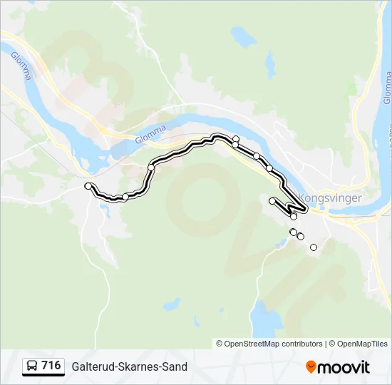 716 Bus Line Map
