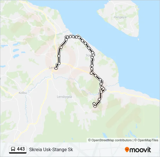 443 Bus Line Map