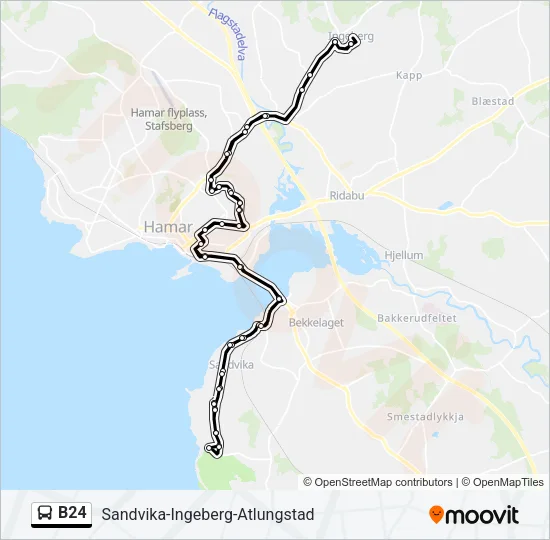 B24 Bus Line Map