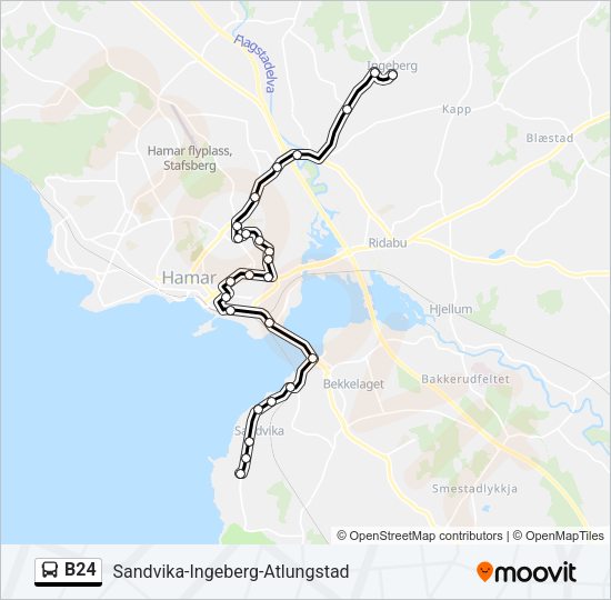 B24 Bus Line Map