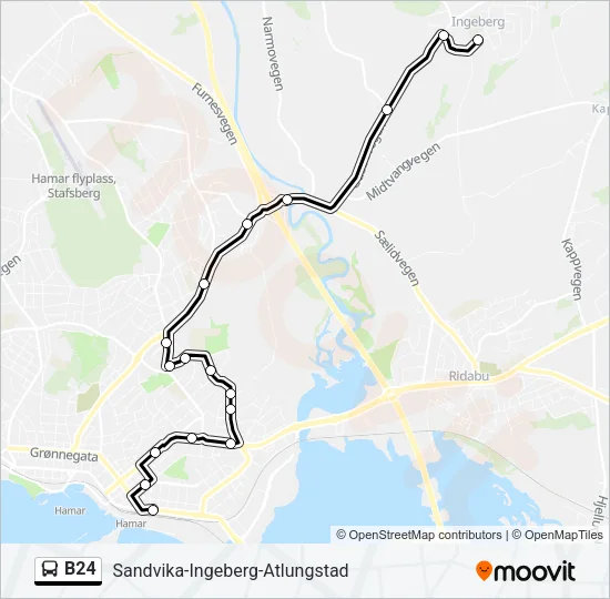 B24 Bus Line Map