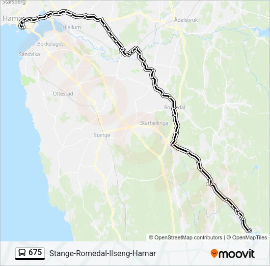 675 Bus Line Map