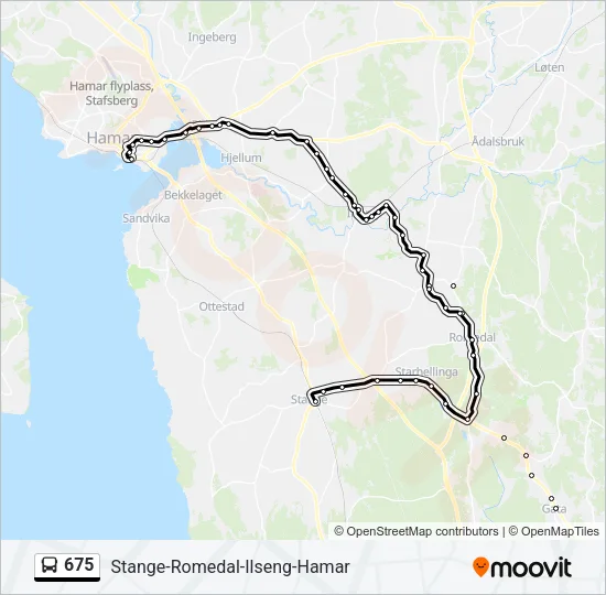 675 Bus Line Map