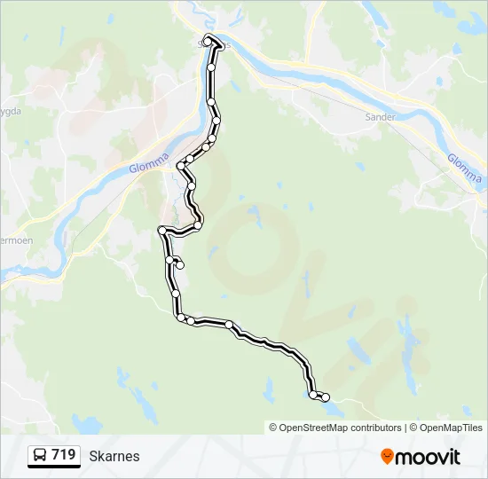 719 Bus Line Map