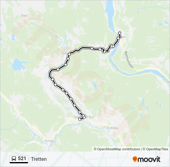 521 Bus Line Map