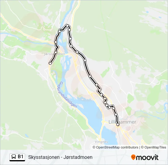 B1 Bus Line Map