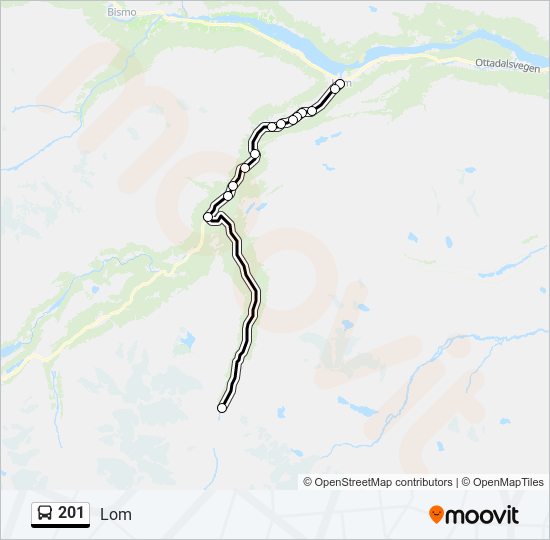 201 bus Line Map