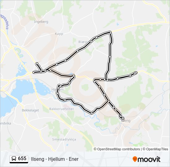 655 Bus Line Map