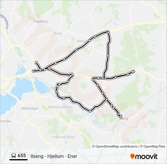 655 Bus Line Map
