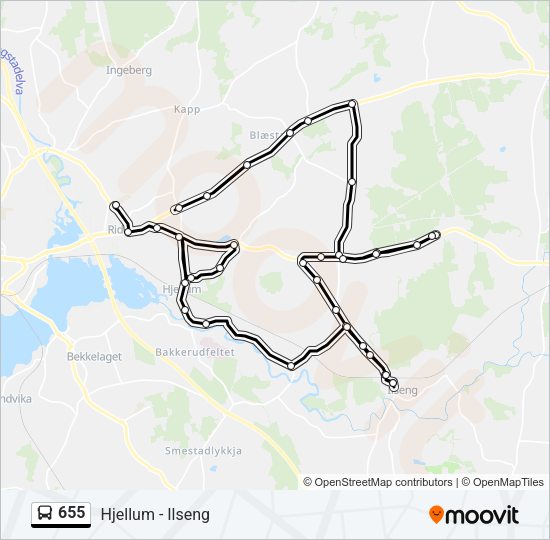 655 Bus Line Map