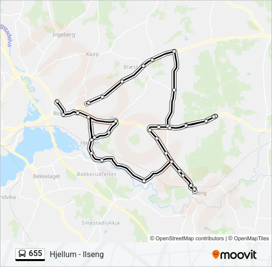 655 Bus Line Map