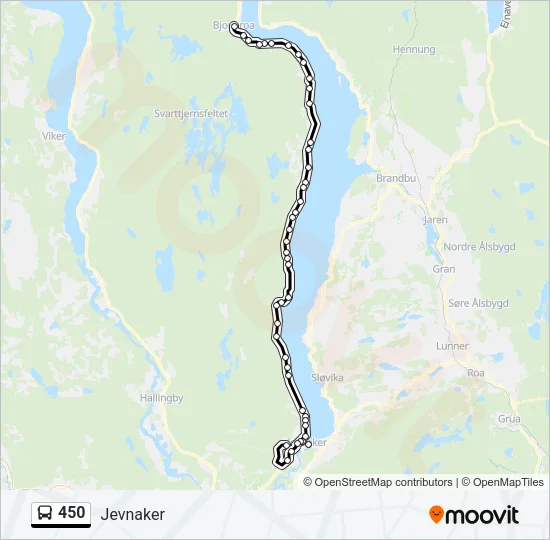450 Bus Line Map