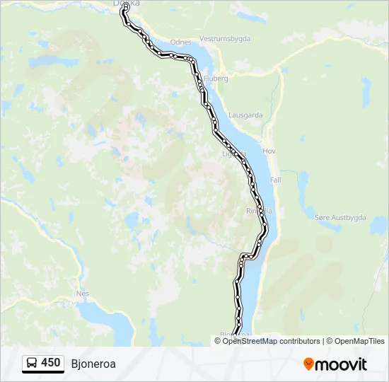 450 Bus Line Map