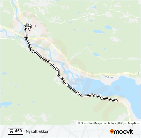 450 Bus Line Map