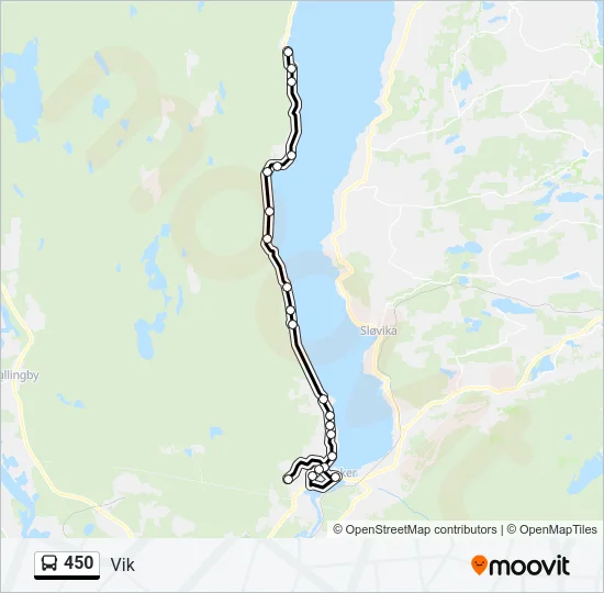 450 Bus Line Map