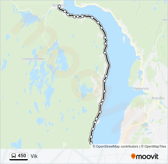 450 Bus Line Map