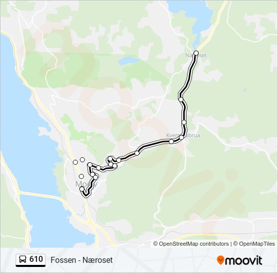 610 bus Line Map