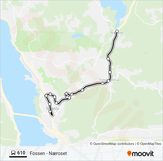 610 Bus Line Map