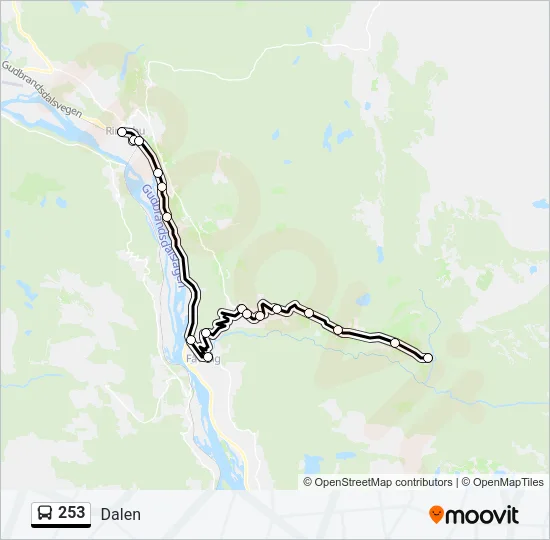 253 Bus Line Map