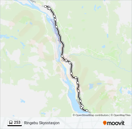 253 Bus Line Map