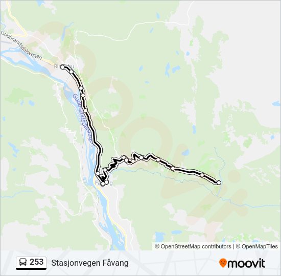 253 Bus Line Map