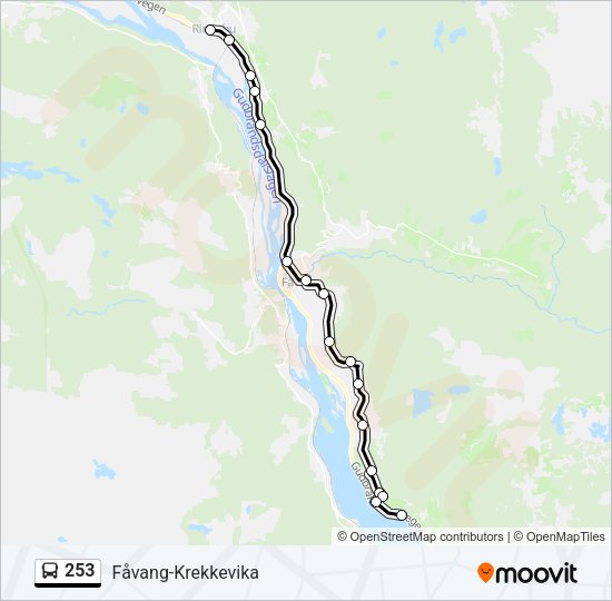 253 Bus Line Map