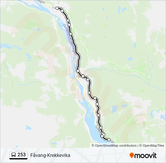 253 Bus Line Map