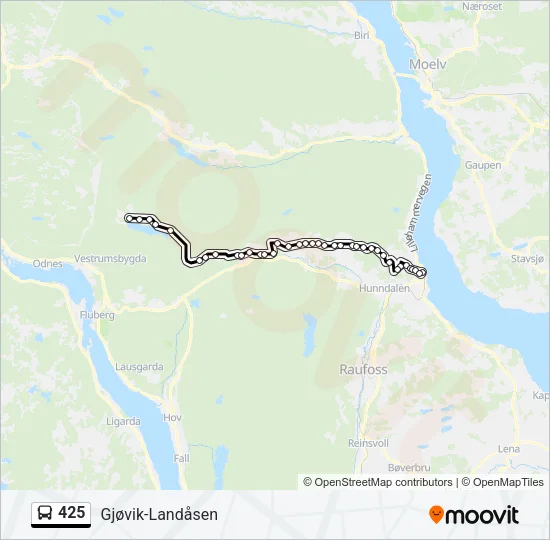 425 Bus Line Map