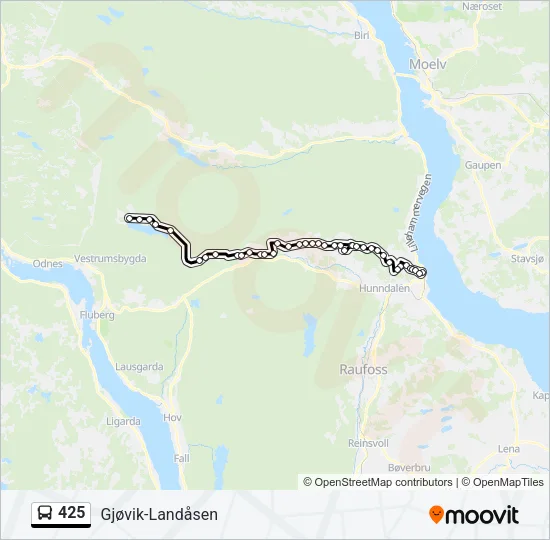 425 Bus Line Map