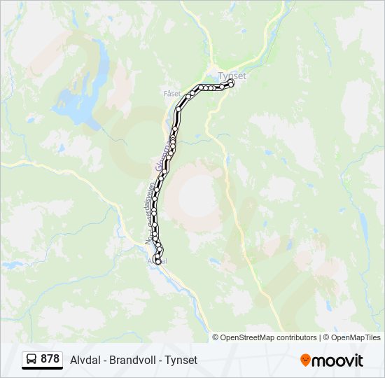 878 bus Line Map