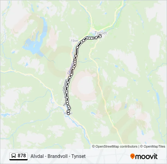 878 Bus Line Map