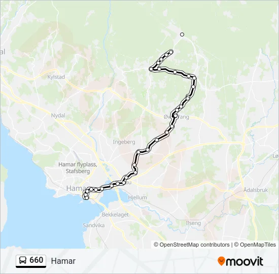 660 Bus Line Map