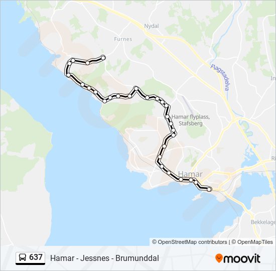 637 bus Line Map