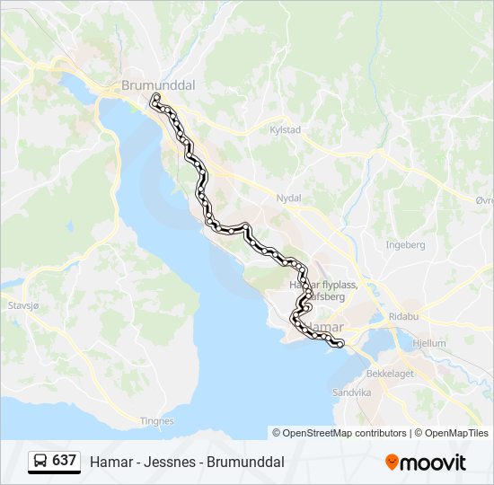 637 bus Line Map