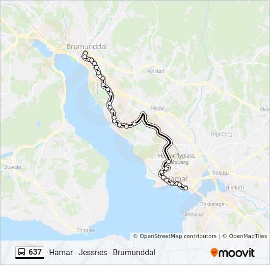 637 bus Line Map